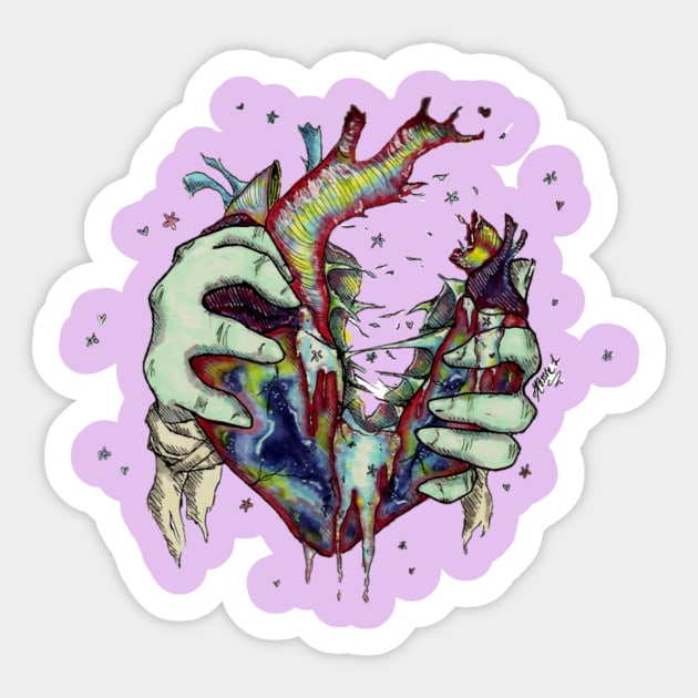 Heart Break City Sticker by RoseArt09